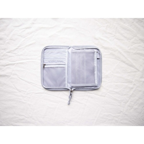 パスポートケース チケットケース グレー