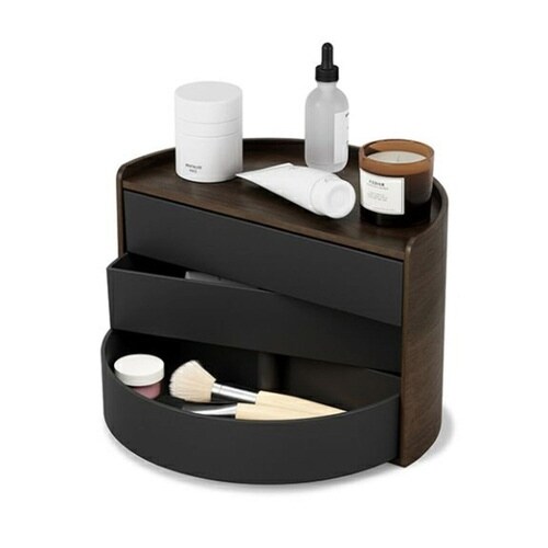 小物収納 ムーナ 回転式 ウォルナット