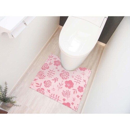 使い捨てトイレマット 15枚入り ピンク×2