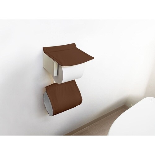 トイレットペーパーホルダーカバー ブラウン