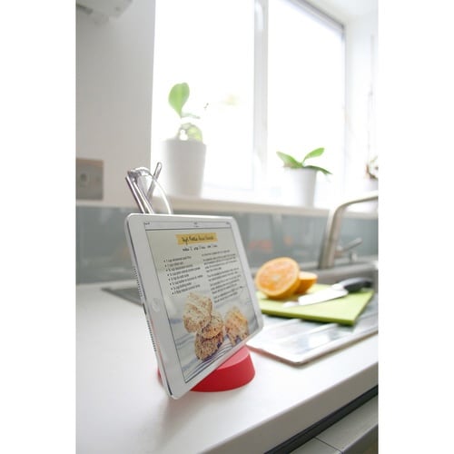 スマホスタンド ペン立て lean レッド