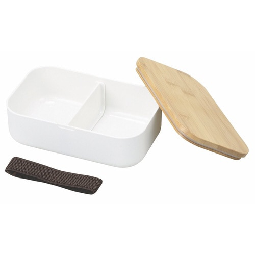 お弁当箱 1段 1000ml 竹蓋 ホワイト×2
