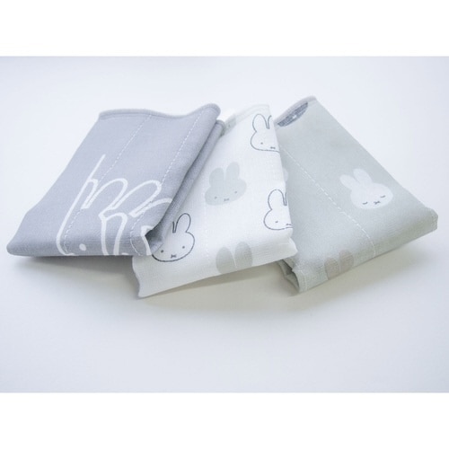 かや織ふきん 同柄3枚セット 顔だけミッフィー