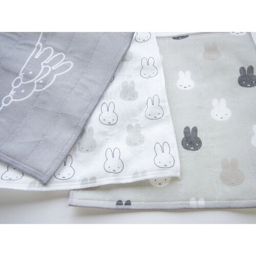 かや織ふきん 同柄3枚セット 顔だけミッフィー