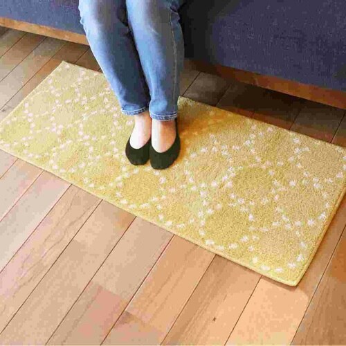 キッチンマット 北欧 シンプル イエロー×2