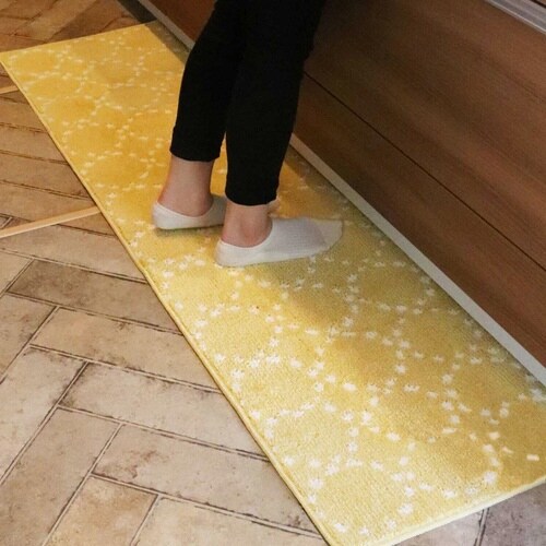 キッチンマット 北欧 シンプル イエロー