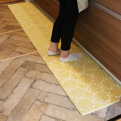 キッチンマット 北欧 シンプル イエロー