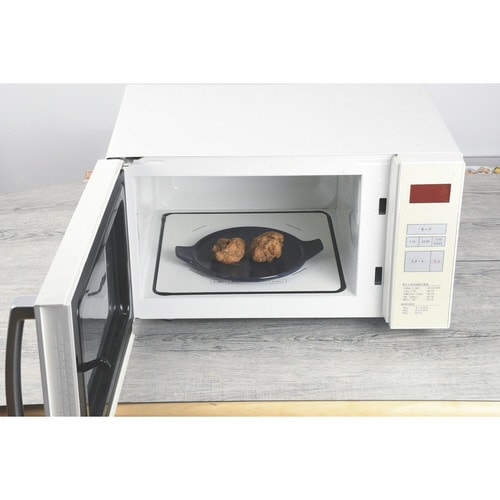 電子レンジ調理器 15cm 浅型 ネイビー×2