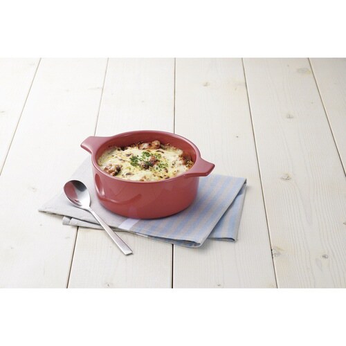 電子レンジ調理器 18cm 深型 レッド×2