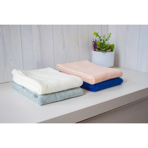 フェイスタオルカララカ34×80cmネイビー×2