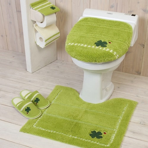 トイレマット 足元マット トレフル グリーン×2