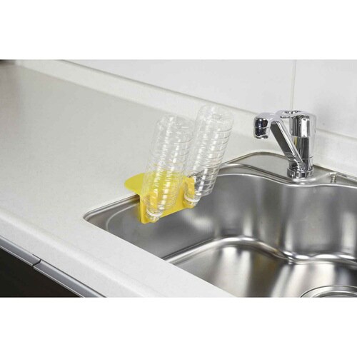 キッチンラック ぺタッとポケット イエロー×2