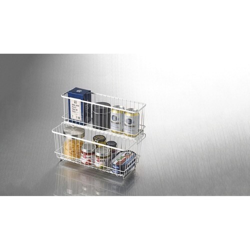 キッチン収納組み合わせバスケットMSトレー付×2