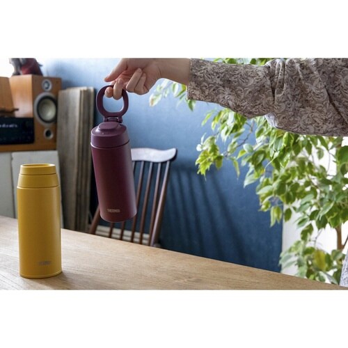 サーモス 水筒 500ml 取っ手付き パープル