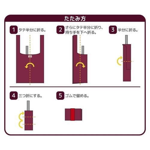 サーモス エコバッグ ポケットバッグ ワインレッド