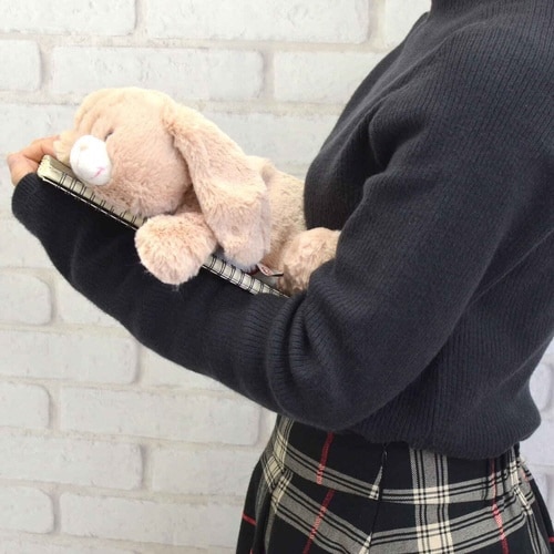 筆箱 フィギュアポーチ NICI たれ耳うさぎ×2