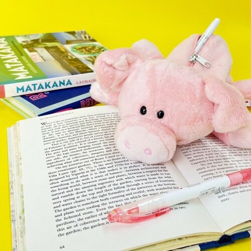 筆箱 フィギュアポーチ NICI ピンクピッグ×2