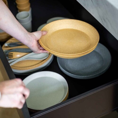 プレート 同色4枚入り アッシュグレー