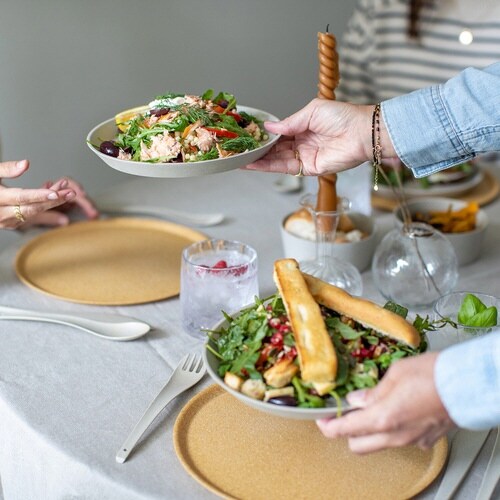 プレート 同色4枚入り 25.5cm イエロー