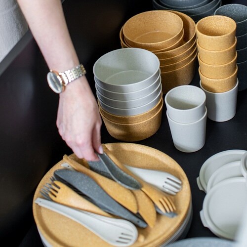 プレート 同色4枚入り 25.5cm イエロー