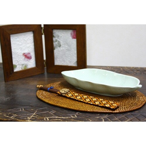 ランチョンマット30×21cm丸編みケタ×2