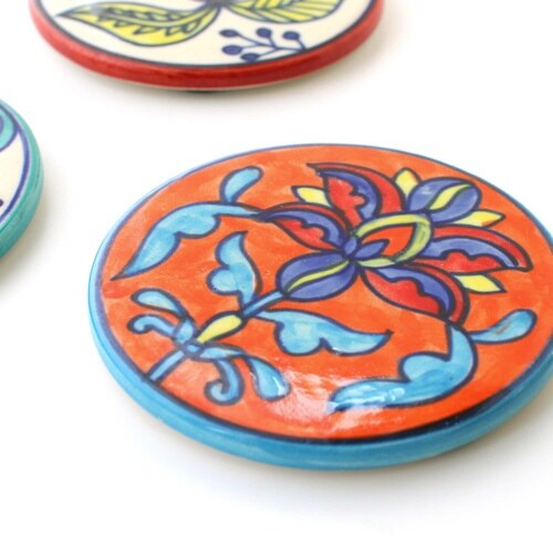 コースター 8cm プリヤ ストーンウェア E