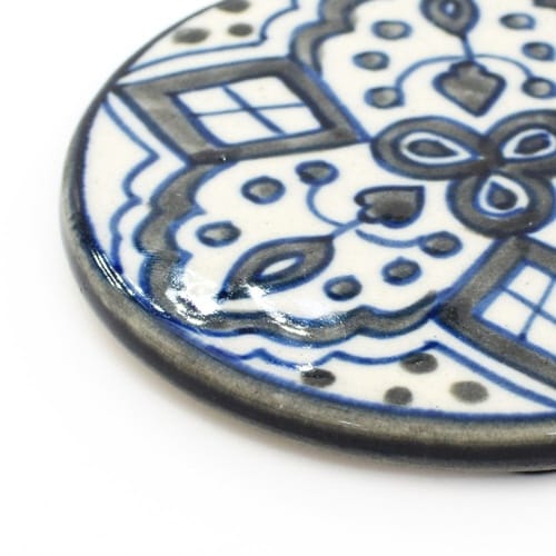 コースター 8.5cm プリヤ グレイフラワー