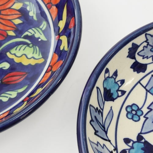 カレー&パスタ皿 22cm 深皿 ブルーガーデン