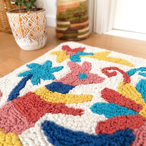 玄関マット 室内用 40×60cm オトミ刺繍