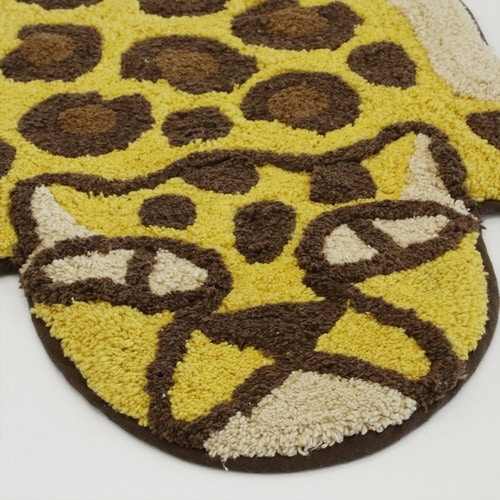 玄関マット 室内用 約55×70cm ヒョウ