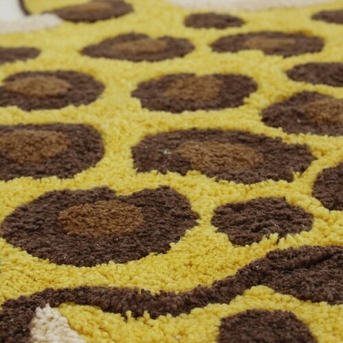 玄関マット 室内用 約55×70cm ヒョウ