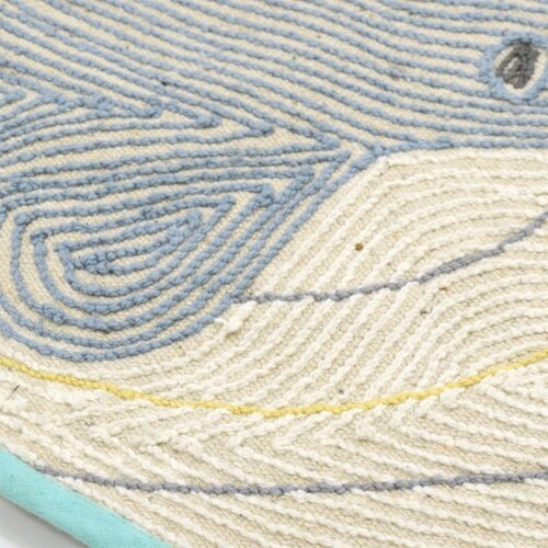 玄関マット 室内用 約45×55cm クジラ