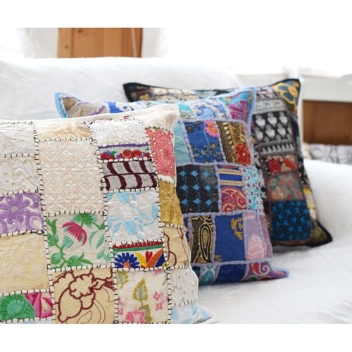 クッションカバー グレイッシュブルー