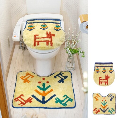 トイレマット 蓋カバー セット ギャッベ
