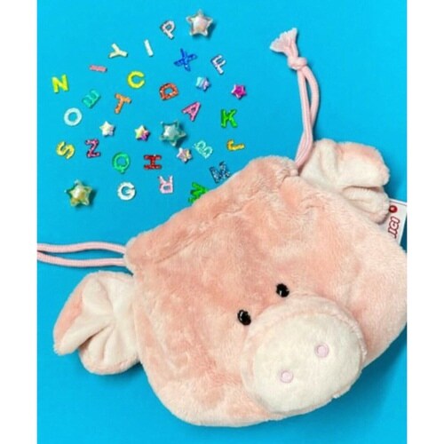 フィギュアフェイスポーチ NICI ピンクピッグ