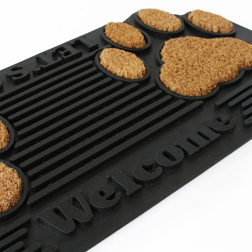 玄関マット屋外兼用ラバー30×60cm肉球×2