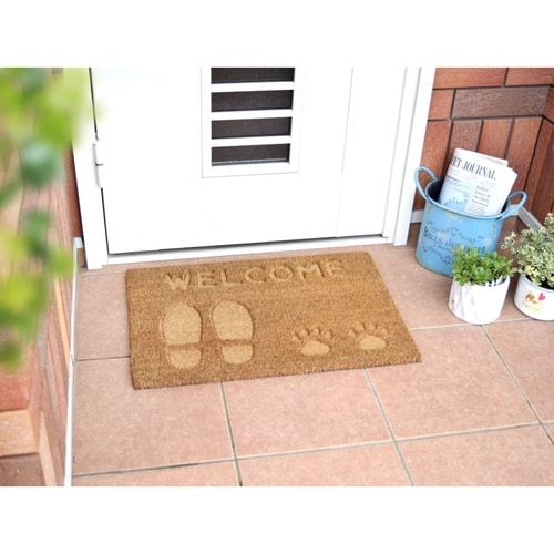 玄関マット コイヤーマット 40×60 あしあと