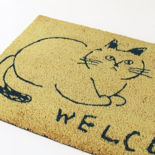 玄関マット 屋外 泥落とし らくがきねこ