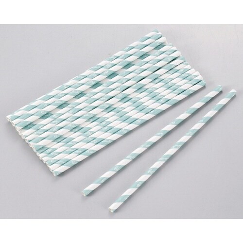 紙ストロー 20cm 25本入 ペーパーストロー