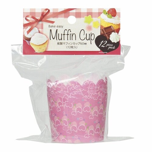 マフィン型 12枚入り 6cm しゃぼんハート