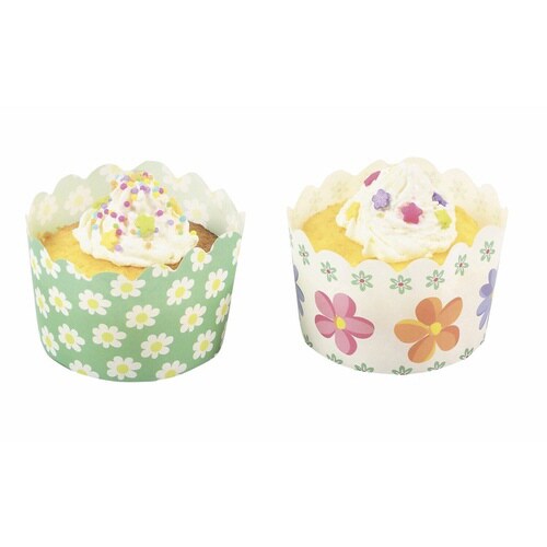 マフィン型 12枚入り 7cm 紙製 フラワー