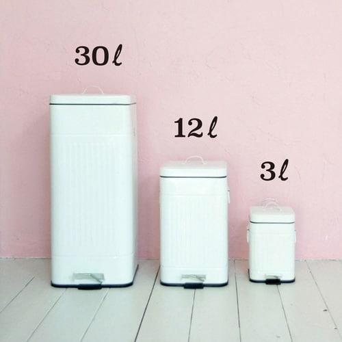 ゴミ箱 12L Galva ペダル式 ホワイト