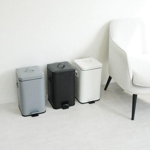 ゴミ箱 12L Galva ペダル式 ブラック