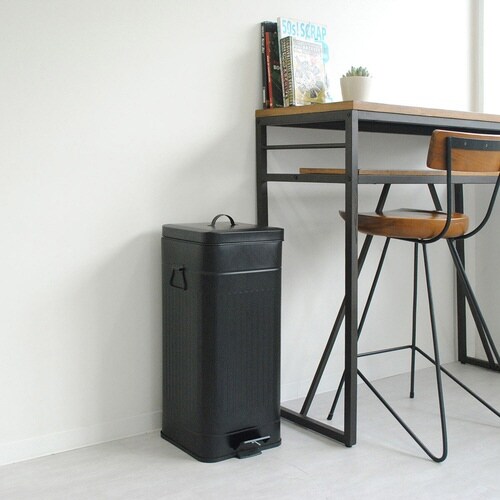 ゴミ箱 30L Galva ペダル式 ブラック