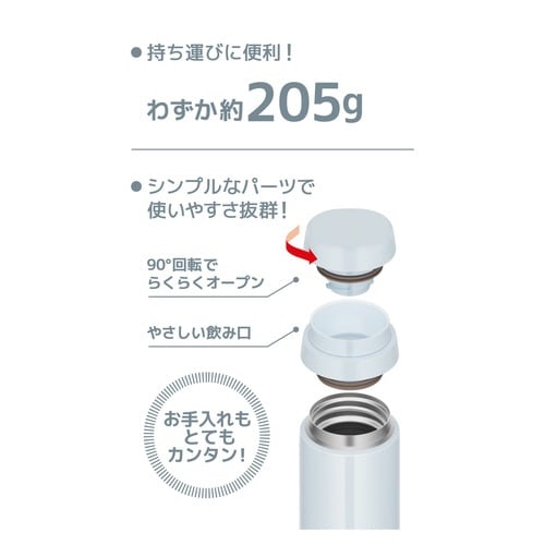 サーモス 水筒 500ml ホワイトグレー
