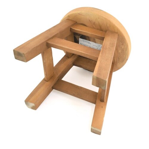 スツール シロクマ 木製 天然木 丸椅子