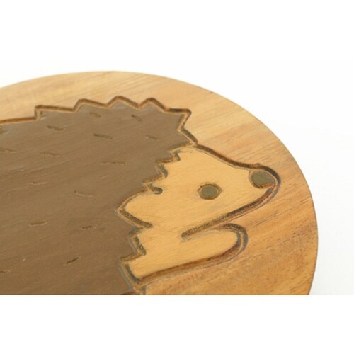 スツール ハリネズミ 木製 天然木 丸椅子