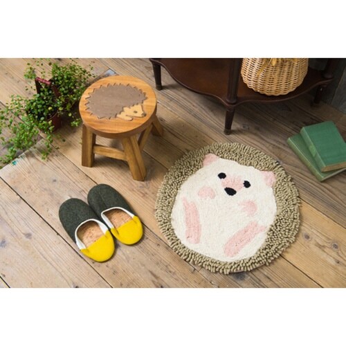 スツール ハリネズミ 木製 天然木 丸椅子