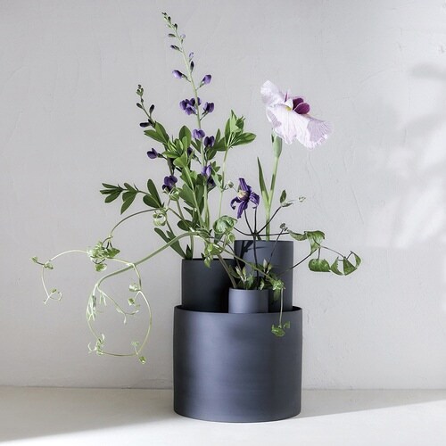 花瓶 AYA フラワーベース ロング M ブラック