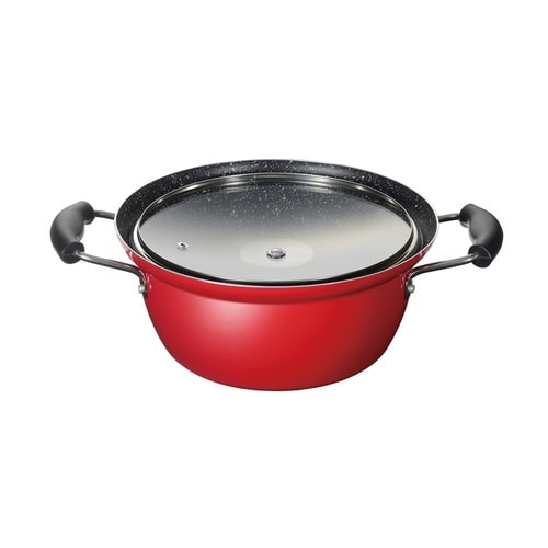 両手鍋 24cm IH対応 にこみーな フチ付き